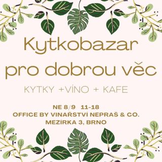 Zveme vás na už druhý Kytkobazar pro dobrou věc! Budou pokojovky v různých podobách a velikostech, filtrované kafe,...